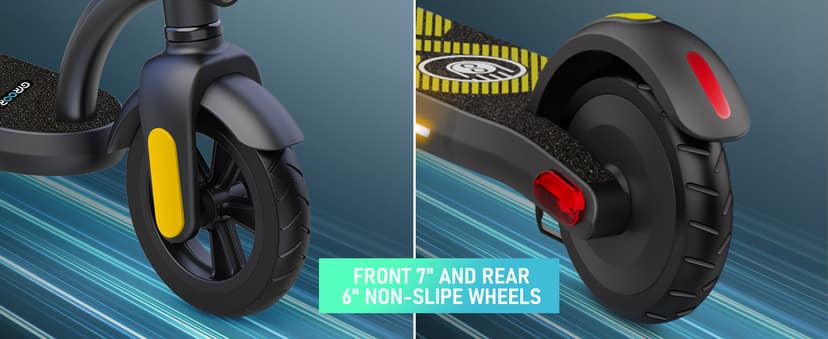 Gyroor H40 Kids Electric Scooter, 180W Motor, Up to 10 MPH, LED Display & Colorful Lights, Adjustable Height, for Boys & Girls Ages 8-12, Great Birthday Gift