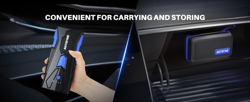 AUTOONE 6000A Car Battery Jump Starter Up to All Gas & 12L Diesel Engine, Car Battery Jumper Starter Portable 12V Jump Box with USB Output, Storage Case, LED Flashlight