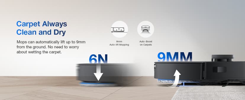 ECOVACS DEEBOT T30S Combo Robot Vacuum and Mop, All in One Cleaning Hub, 11000Pa, ZeroTangle Technology, TruEdge Adaptive Edge, Dual Self-Emptying, Hot Water Washing