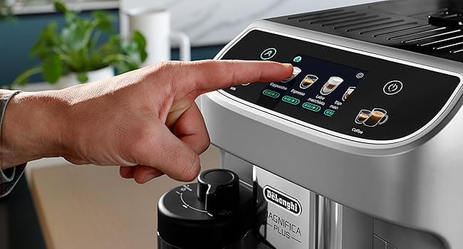 De'Longhi Magnifica Plus Fully Automatic Espresso Machine with Automatic Milk Frother for 18+ One Touch Recipes, Built-in Grinder, ECAM32070SB