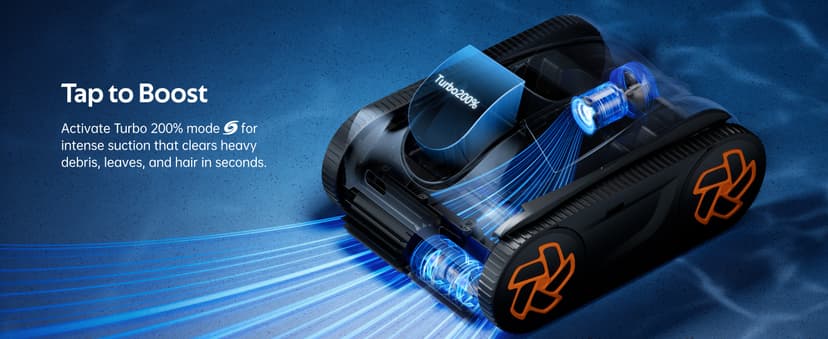 Pool Cleaner K20, 2H Runtime Cordless Robotic Pool Vacuum, Touch Screen, Smart Navigation, Cleans Floor, Walls, Waterline, Ideal for Above & In-Ground Pools, Self-Parking