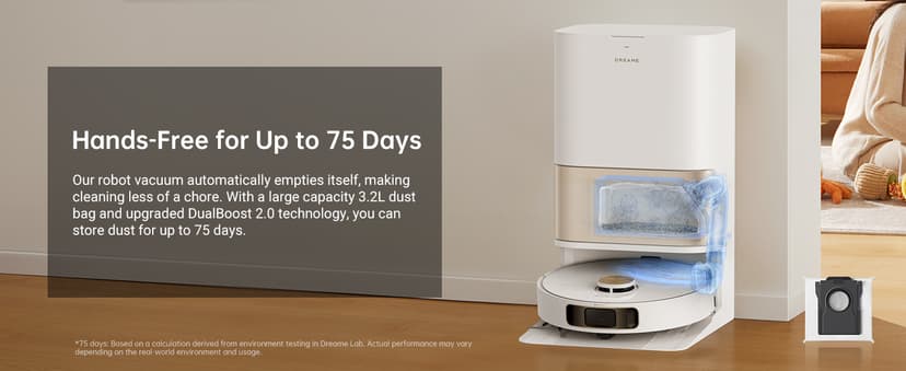 DREAME L10s Pro Ultra Heat Robot Vacuum and Mop Combo, Mop Extend, 7000Pa Suction, Auto Robot Care and Maintenance, 136°F Hot Water Mop Self-Cleaning, Obstacle Avoidance, Ideal for Hair, Carpets