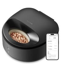 PETLIBRO Automatic Cat Feeder, Automatic Dog Food Dispenser with Freshness Preservation, Timed Pet Feeders for Dry Food, Up to 50 Portions 6 Meals Per Day, Granary Black