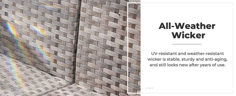 ovios 10 Pieces Patio Furniture Set, Outdoor Wicker Sectional Sofa with 42" Fire Pit Table Swivel Chairs, Modern Modular Deep Seat Rattan Couch Conversation Sets, Black