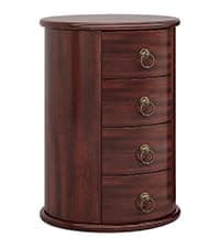 Tribesigns Solid Wood End Table, Fully Assembled Narrow Side Table with Drawers, Pre-Assembled Nightstand Slim Bedside Table for Small Spaces, Living Room, Bedroom, Brown