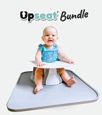 Upseat Boost Ergonomic Toddler Booster Seat for Dining Table, Developed with Physical Therapists to Encourage Posture, 3-Point Harness, Easy to Wipe Clean, and Lightweight Gray