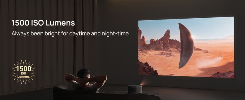 XGIMI Horizon Pro 4K Projector, 1500 ISO Lumens, Android TV 10.0 Movie Projector with Integrated Harman Kardon Speakers, Auto Keystone Screen Adaption Home Theater Projector