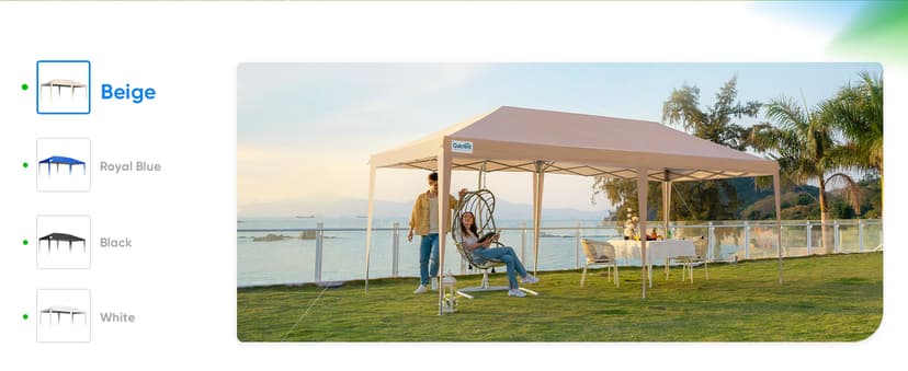 Quictent 10x20 Pop up Canopy Tent, Easy Setup and Wheeled Bag for Commercial, Outdoor, Camping, Parties, Markets and Instant Shelter
