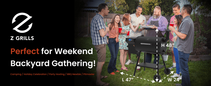 Z GRILLS ZPG 550B2 Wood Pellet Smoker, 8 in 1 BBQ Grill with Latest PID Technology LCD Controller, Auto Temperature Control, Meat Probe, 553 sq in Black
