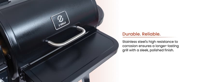 Z GRILLS ZPG-450A Wood Pellet Grill & Smoker with PID V2.1 Controller, 450 Sq in Cook Area, Meat Probe, 8 in 1 BBQ Grill Outdoor Auto Temperature Control, Black