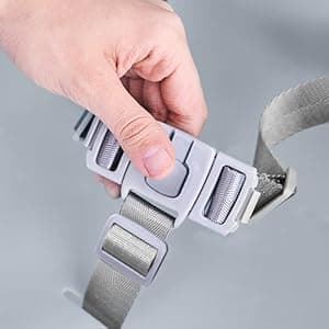 Baby Booster Seats, Toddler Booster Seat for Dining Table with Adjustable Straps, Portable Compact Portable Baby Chair for Dining and Travel (Grey)