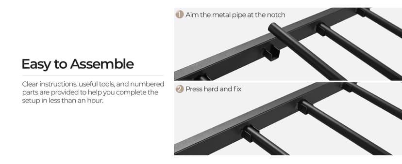 Yaheetech Classic Metal Platform Bed Frame Mattress Foundation with Victorian Style Iron-Art Headboard/Footboard/Under Bed Storage/No Box Spring Needed/Queen Size Black