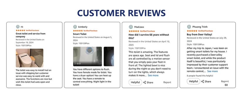 DeerValley Smart Bidet Toilet, One Piece Bidet Toilet for Bathrooms, Toilets with Auto Open/Close Lid, Heated Seat, Warm Dryer, Foot Sensor Operation, Night Light,Tankless Toilets with LED Display