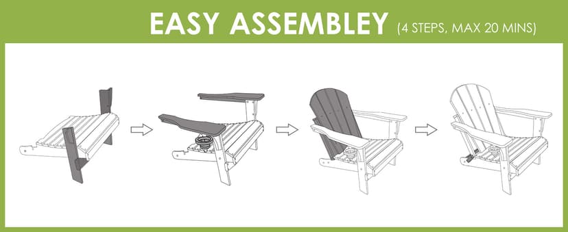 GREENVINES Folding-Adirondack-Chairs-Set-of-2 | HDPE Plastic | Fire Pit Chair | All Weather | Cup Holder | Blue | for Deck Backyard Patio Outdoor Garden