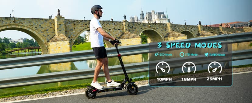 iScooter Electric Scooter, 10" Tires, 800W Motor E-Scooter Up to 25/28 Miles Range, Top Speed 24/28 MPH, Adjustable Handlebar Height, Folding Commuting Electric Scooter for Adults-(Optional Seat)