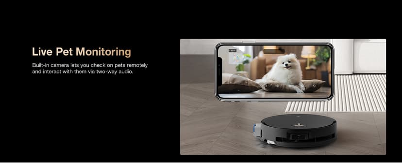 ECOVACS DEEBOT X8 PRO OMNI Robot Vacuum and Mop, 18000Pa, OZMO ROLLER Instant Self-Washing Mopping, 167℉ Hot Water Mop Washing, Auto Cleaning Solution Adding, Hot Air-Drying, Self-Emptying, Black