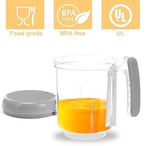 BEAR 2024 Baby Food Maker | One Step Baby Food Processor Steamer Puree Blender | Auto Cooking & Grinding | Baby Food Puree Maker with Self Cleans | Touch Screen Control, White