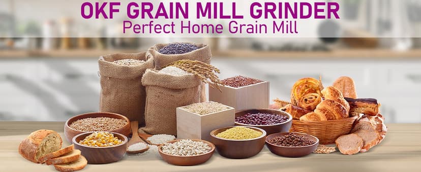 550g Grain Mill, 304 Stainless Steel Spice Grinder, 2000W High-speed Commercial Flour Mill, Superfine Flour Mill Grinder for Home, Grain Mill for Flour