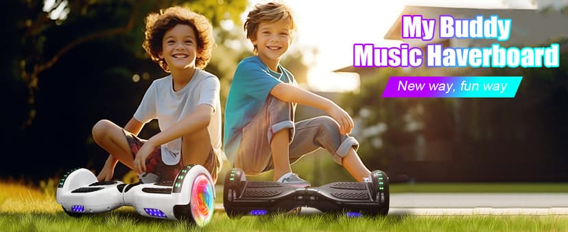 Self Balancing Scooters with Bluetooth & Corlorful LED Lights, Gifts for Kids & Adults & Girls & Boys, for All Ages
