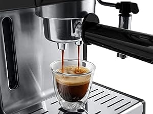 De'Longhi 15-Bar Pump Espresso Machine with Milk Frother & Temperature Control - Compact Home Barista Coffee Maker for Espresso, Latte, Cappuccino & Iced Coffee, Easy to Clean Design