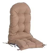 nalone Folding Adirondack Chairs Set of 2 with Cushions and Cup Holder, HDPE Plastic Oversized Patio Chair Weather Resistant, Used in Outdoor, Fire Pit, Deck, Garden, Campfire Chairs (Black)