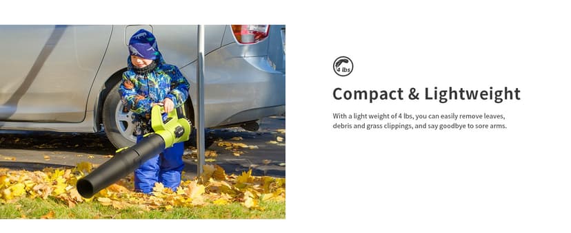 Leaf Blower, 21V Cordless Electric Blower with 2 2.0Ah Batteries and 1 Hour Fast Charger, Lightweight Leaf Blower for Patio Cleaning, Lawn Care, Blowing Fallen Leaves and Dust, etc.