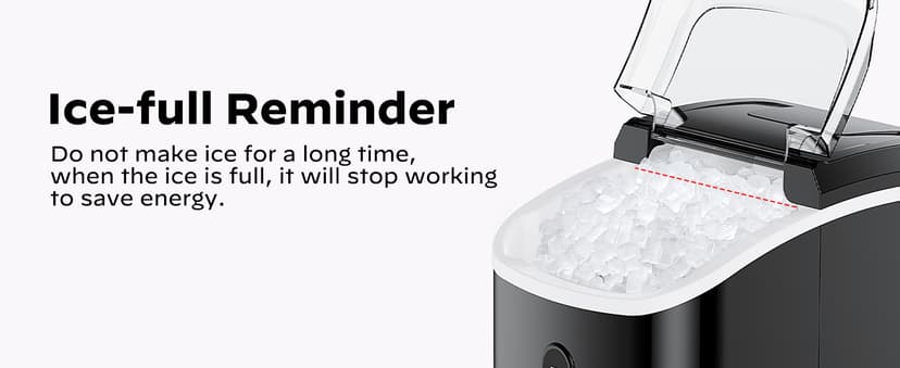 Nugget Ice Maker Countertop, Silonn Chewable Pellet Ice Machine with Self-Cleanin Function, 33lbs/24H Portable Ice Makers for Home Kitchen Officce, Black