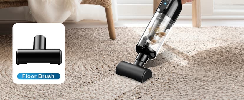 Handheld Vacuum Cordless, Car Vacuum with 16000Pa Powerful Suction, Lightweight at 1.3 lbs, Rechargeable Vacuum Cleaners for Home Office Car Pets with Brushless Motor, Multiple Accessories