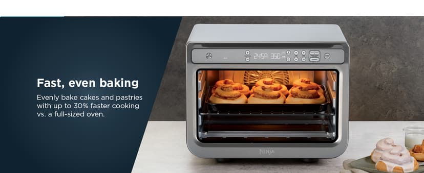 Ninja Prestige Smart XL with Pro Cook System 10-in-1 Air Fry Digital Countertop Convection Toaster Oven with Air Fry, Air Roast, Broil & Bake, Pro Cook Thermometer, 1800 Watts, Stainless Steel, DT551
