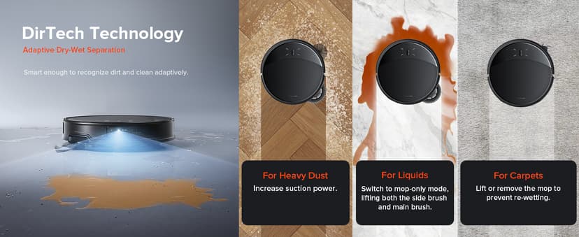 roborock Saros 10R Robot Vacuum and Mop, Powerful Suction, Zero-Tangling, 3.14’’ Ultra Slim, FlexiArm Riser Technology for Carpet & Floor, Corner & Edge Cleaning, Self-Emptying, Hot Air Drying, Black