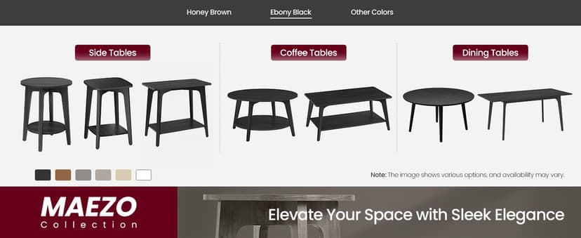 VASAGLE MAEZO Collection - Side Table, 2-Tier Small Square End Table, Nightstand with Tapered Legs, Curved Transitions, for Small Spaces, Living Room, Bedroom, Honey Brown ULET236K01