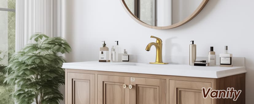 Brushed Gold Single Hole Bathroom Faucets, Single Handle Brass Bathroom Sink Faucet for 1 or 3 Holes, Vanity Faucet with Pop Up Drain and Supply Lines, Deck Plate