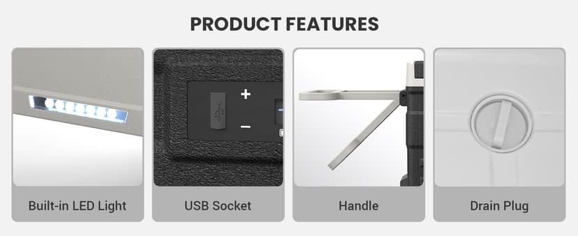 Car Refrigerator 12v Portable Fridge for Car, Auto 53 Quart Dual Zone Freezer Compressor Cooler, -4℉—68℉ 12/24V DC 100~240 Volt AC for Truck, Camping, Travel, Vehicles, RV