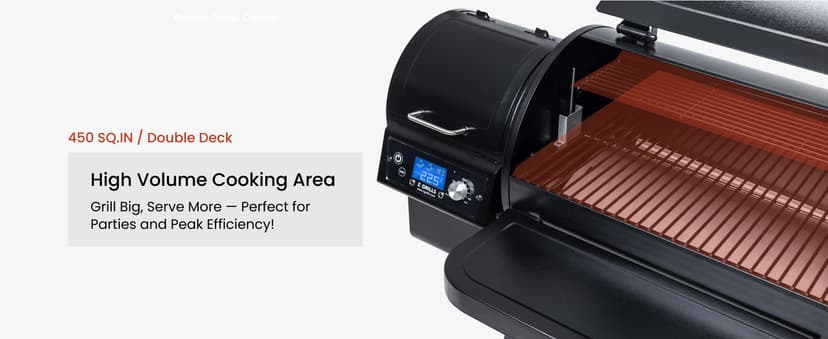 Z GRILLS ZPG-450A Wood Pellet Grill & Smoker with PID V2.1 Controller, 450 Sq in Cook Area, Meat Probe, 8 in 1 BBQ Grill Outdoor Auto Temperature Control, Black