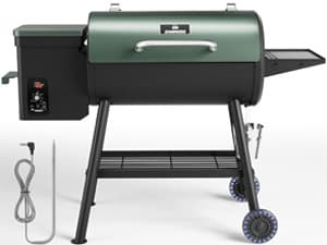 Grills DAPG-03 Electric Wood Pellet Smoker Grill, 456 SQ.IN Cook Area Pellet Grill with Auto Feed & PID Temperature Control (180-450°F), 8 in 1 BBQ Grill for Backyard Outdoor