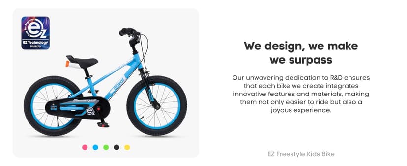 RoyalBaby Kids Bike EZ Balance to Pedal Dual Handbrake Toddlers Boys Girls Bicycle 12-20 Inch for Age 3-10 Years