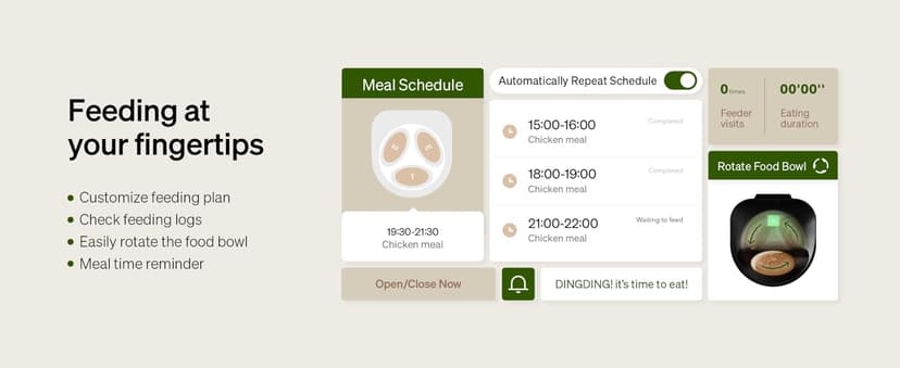 PETLIBRO Automatic Cat Feeder Wet Food with Stainless Steel Bowl, Refrigerated Auto Cat Feeder with Semiconductor Cooling, 3 Fresh Meals for 3 Days, App-Controlled Pet Food Dispenser, Easy to Clean