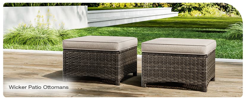 Joyside Outdoor Patio Couch Wicker Sofa - 3 Seater Rattan Sofa for Outside Patio Garden with Deep Seating and Olefin Cushions(Mixed Grey/Beige)