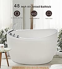 Empava Walk in Tub, 54" Whirlpool Bathtub with 12 Air & 13 Water Jets, Heated Massage Soaking Tub, 20% Wider Outward Swing Door, Right Drain,Walk-In Bathtub for Seniors, Acrylic