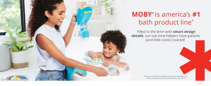 Skip Hop Baby Bath Tub, Moby Recline and Rinse