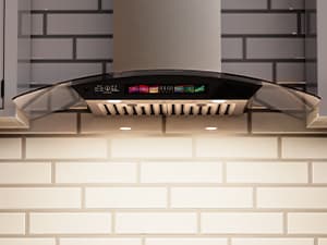 30 inch Wall Mount Range Hood Tempered Glass 900 CFM, Voice/Gesture/Touch Control, Stainless Steel Kitchen Hood Vent with 4 Speed Exhaust Fan, Adjustable Lights, Memory Mode