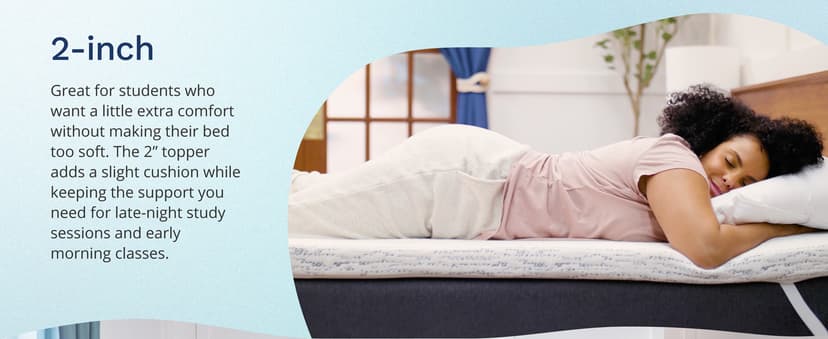 ViscoSoft 3 Inch Memory Foam Mattress Topper Twin XL - Select High Density Ventilated Extra Long Mattress Pad - Premium Removable Rayon Cover