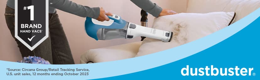 BLACK+DECKER dustbuster AdvancedClean Cordless Handheld Vacuum, Compact Home and Car Vacuum with Crevice Tool (CHV1410L)
