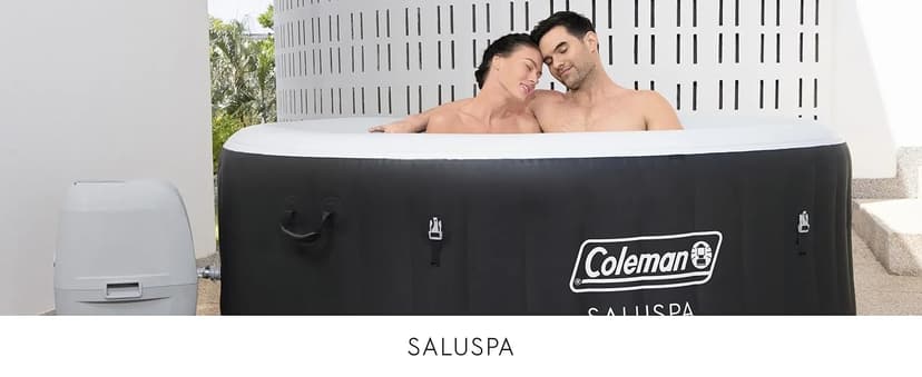 Bestway Coleman Miami AirJet Inflatable Hot Tub with EnergySense Cover, 2-Pack of SaluSpa Spa Seat and 2 Sets of SaluSpa Padded Headrest Pillows