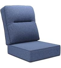 Patio Furniture Set with 6-Inch Thick Cushions, High Back Outdoor Swivel Rocker Chairs, Patio Couch and Ottomans, 6-Piece Easy Assembly Conversation Set for Porch Deck Pool Yard in Blue