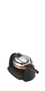 Hamilton Beach Belgian Waffle Maker with Removable PFAS-Free Durathon Nonstick Coated Plates, Easy Flip, Ceramic Grids, Black (26031)