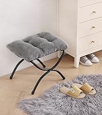 LITA Lazy Chair with Ottoman, Modern Accent Leisure Upholstered Lazy Sofa Armchair, Contemporary Lounge Reading Chair with Armrests and a Side Pocket for Living Room, Bedroom & Small Space, Dark Grey