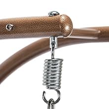 Qwork Double Egg Chair with Stand,2 Person Wicker Rattan Hanging Swing Chair, Hammock Swing Chair UV Resistant Cushion with Stand for Indoor Bedroom Outdoor Garden Backyard