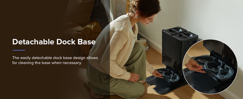 roborock Qrevo S Robot Vacuum and Mop, Self-Drying, Auto Mop Washing, 7000Pa Suction, Self-Emptying & Refilling, 10mm Auto Lifting, 200RPM Spinning Mops, Smart Obstacle Avoidance, Black