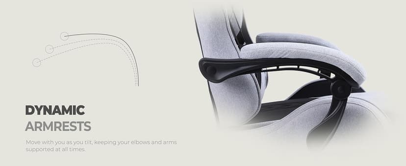 Dowinx Gaming Chair Fabric with Pocket Spring Cushion, Massage Game Chair Cloth with Headrest, Ergonomic Computer Chair with Footrest 290LBS, Black and Grey